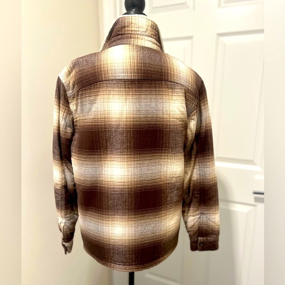 Hollister Brown and Cream Plaid Shirt Jacket - Picture 11 of 14